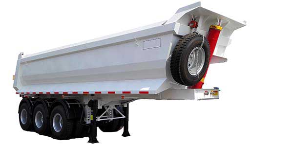 45 CBM Half Pipe Tipper Trailer With 3 Axles