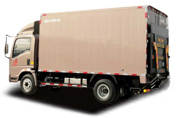 HOWO 8T Light Van truck 4×2 with Hydraulic tailgate