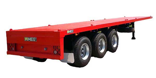 20ft Flatbed Semi Trailer with 2 Axles