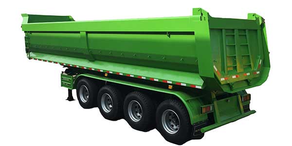 35 CBM Half Pipe Tipper Trailer With 4 Axles